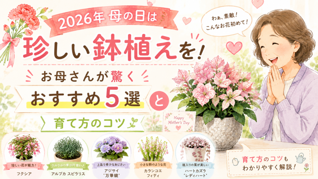 母の日に贈る珍しい鉢植え