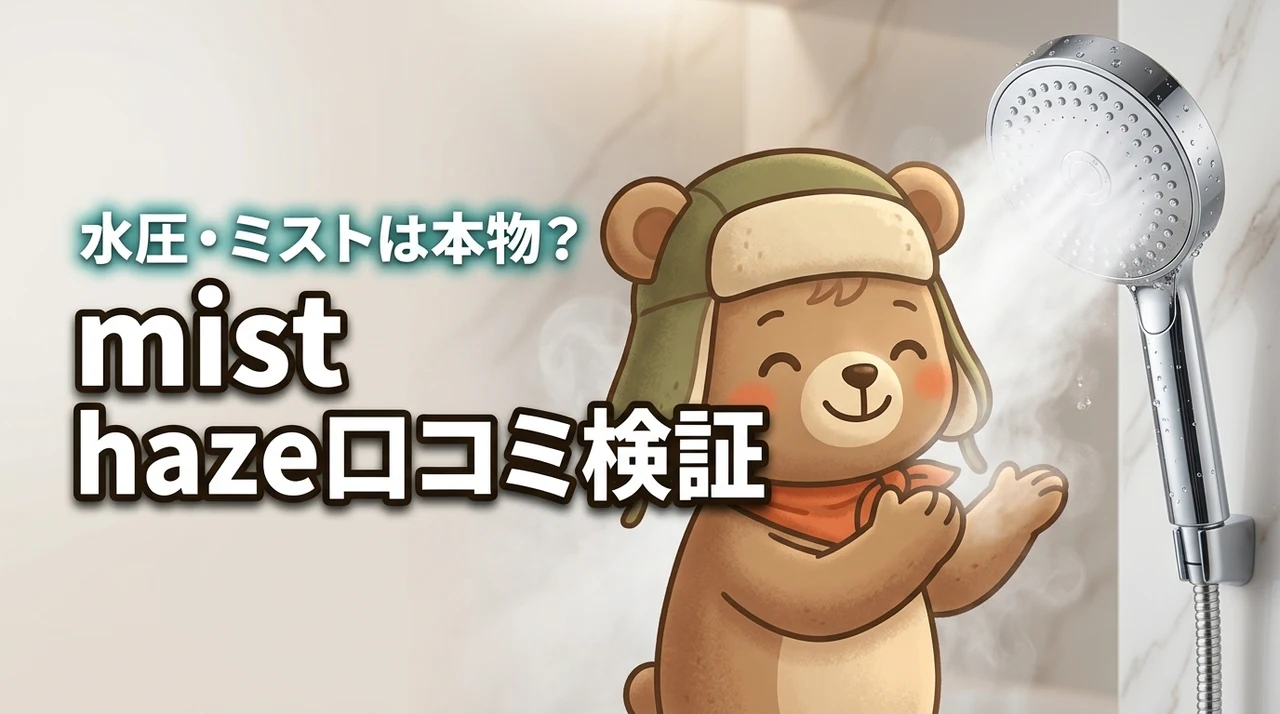 mist haze シャワーヘッドの口コミ評判を徹底検証!水圧・ミスト・節水効果は本物?