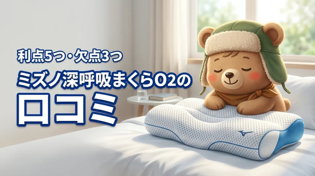 ミズノ 深呼吸まくら O2の口コミ評判を5つのメリットと3つのデメリットで徹底検証