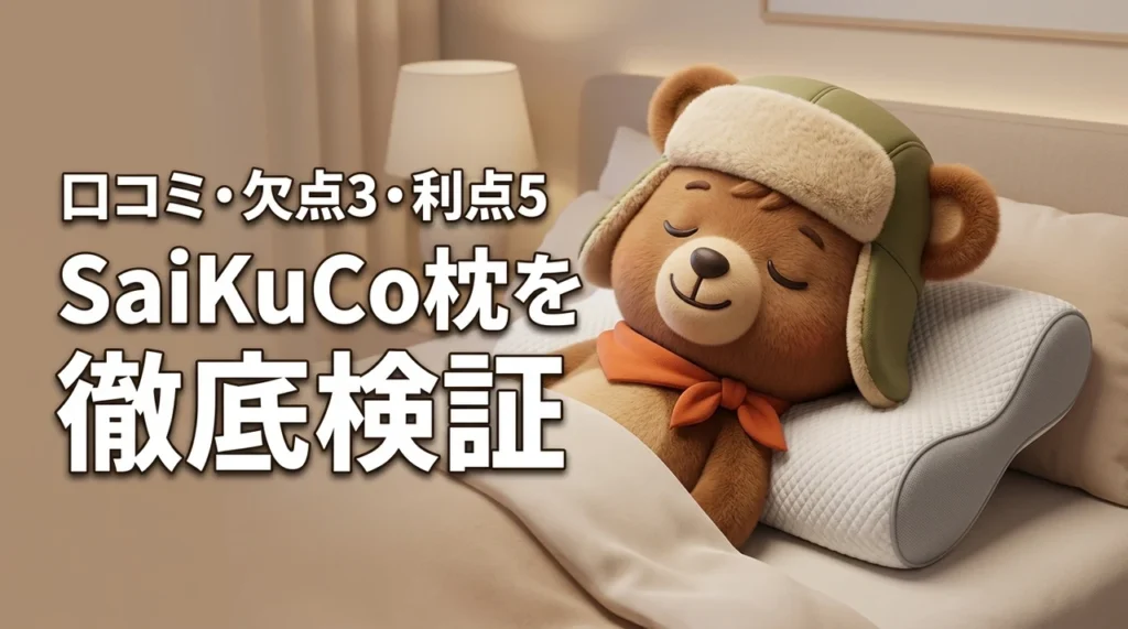 SaiKuCo 深い眠り枕の口コミ評判を徹底検証！デメリット3つとメリット5つ