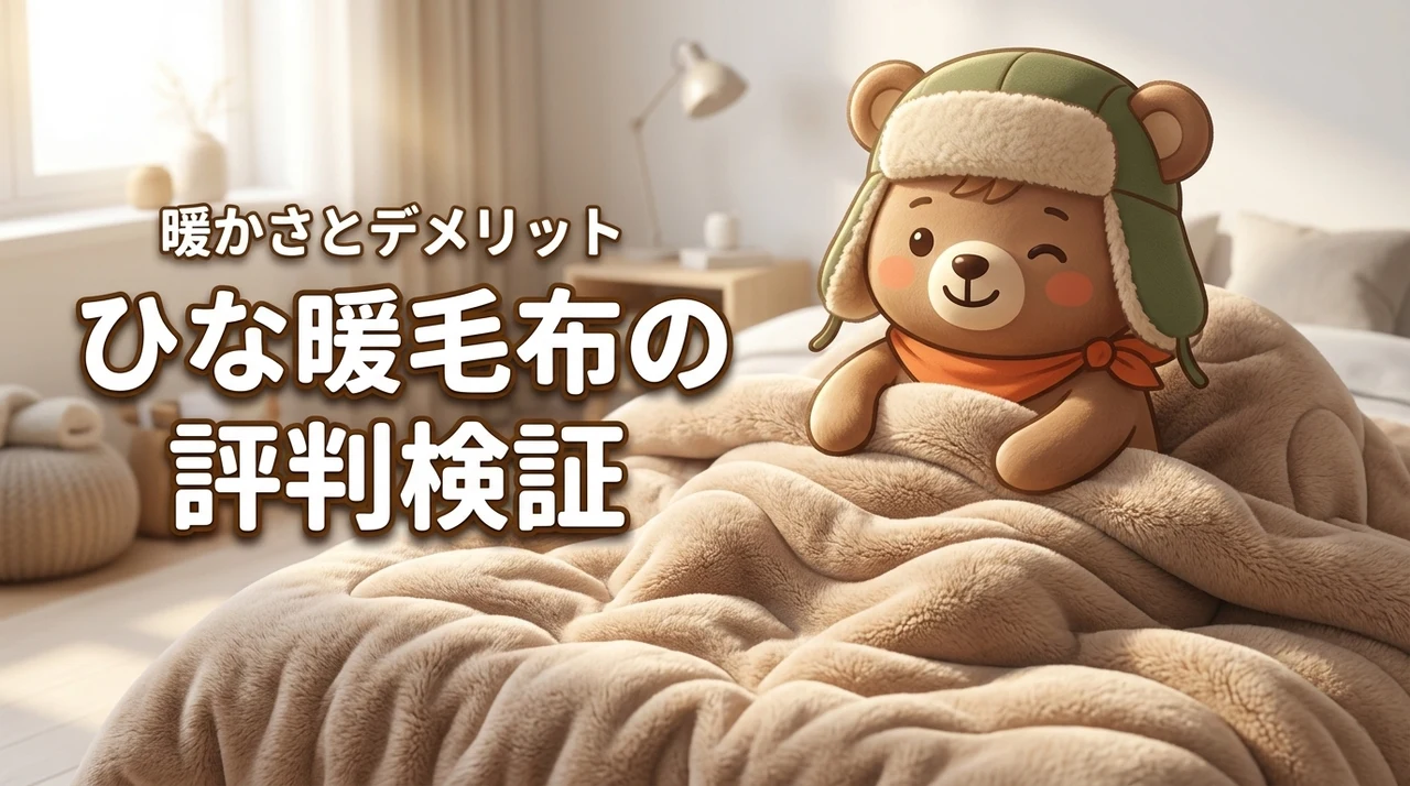 ひな暖毛布の評判を口コミ検証！暖かさとデメリット3つの本音（記事のアイキャッチ画像）