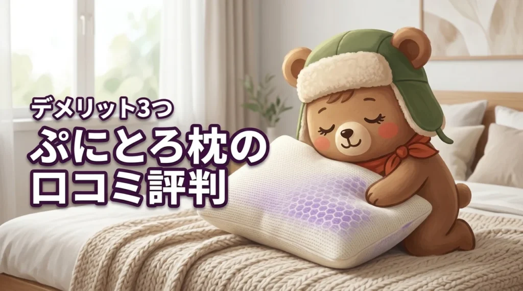 西川ぷにとろ枕の口コミ評判を徹底調査！デメリット3つと実感したメリット5つ（記事のアイキャッチ画像）
