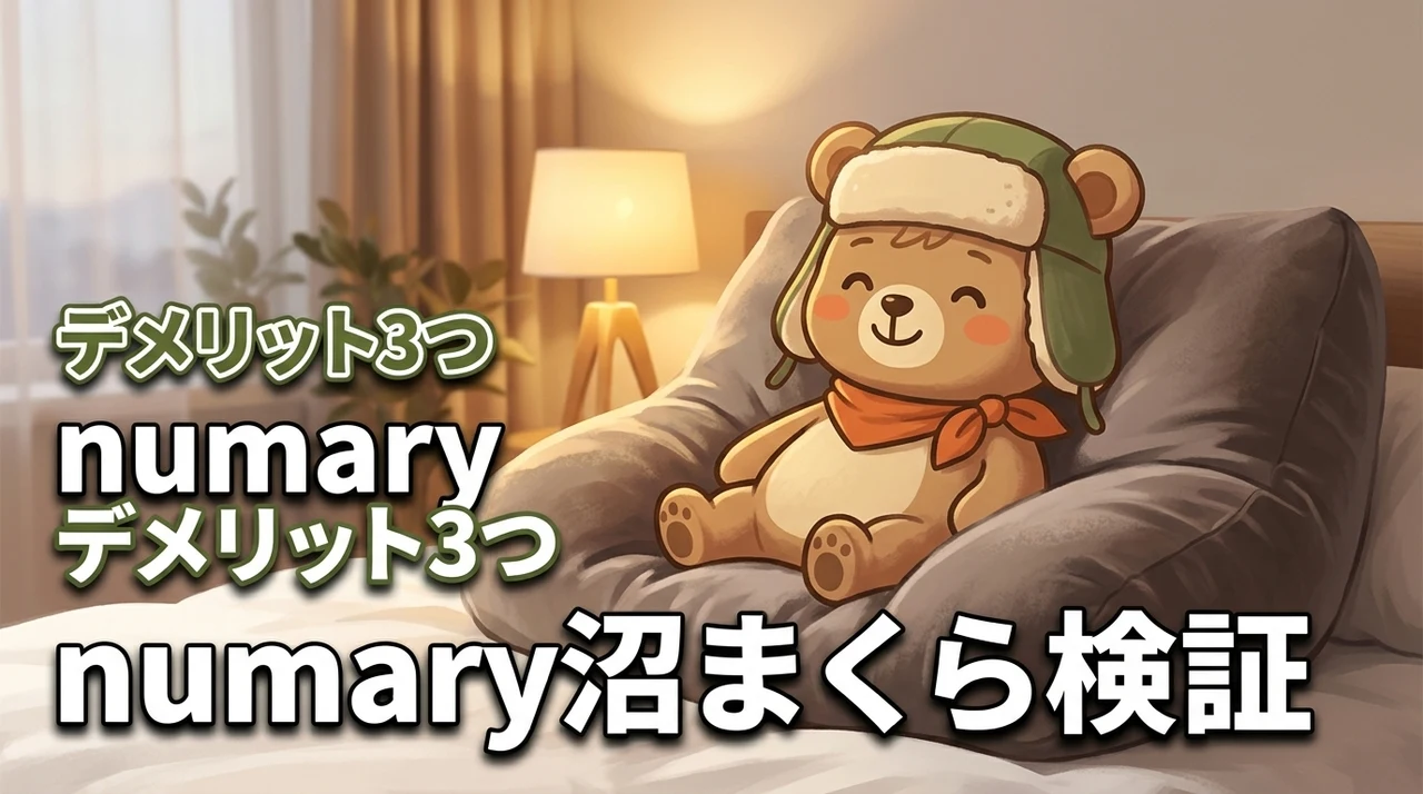 numary 沼まくら口コミ評判まとめデメリット3つとメリット5つを徹底検証(記事のアイキャッチ画像)
