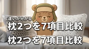 羊のいらない枕とブレインスリープピローを7項目で比較！違いが分かる（記事のアイキャッチ画像）