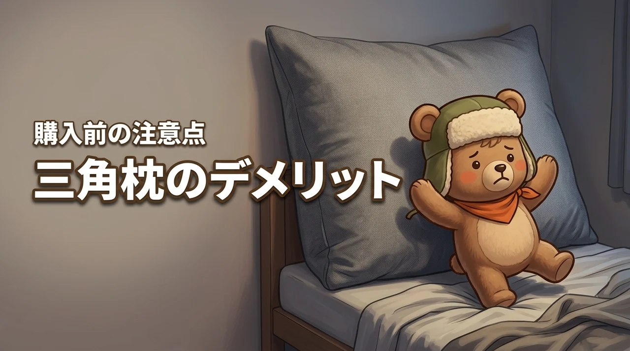 三角枕のデメリット3つを徹底解説！購入前に知るべき注意点（記事のアイキャッチ画像）