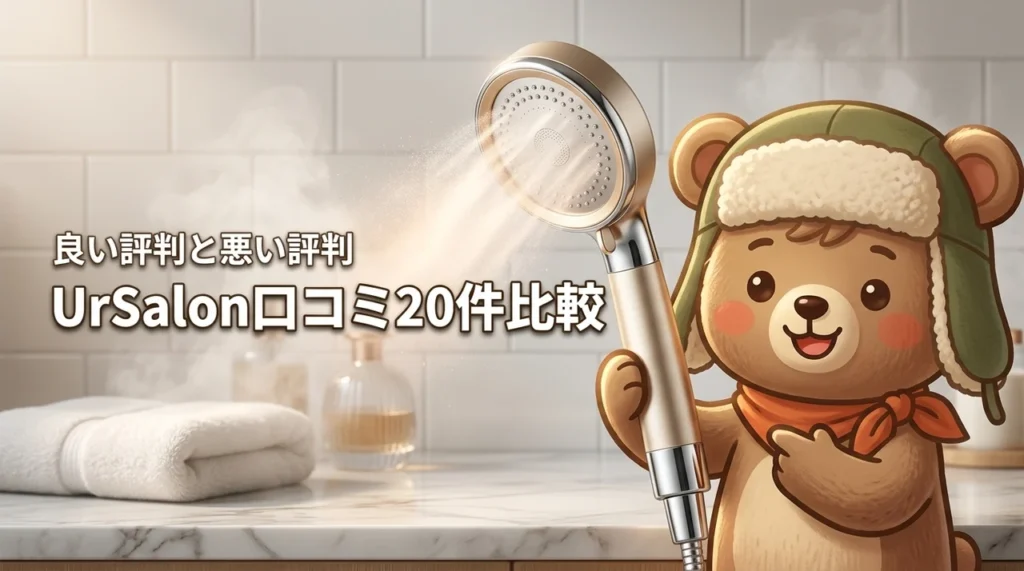 UrSalonシャワーヘッドの口コミを徹底調査！良い評判と悪い評判20件を比較（記事のアイキャッチ画像）